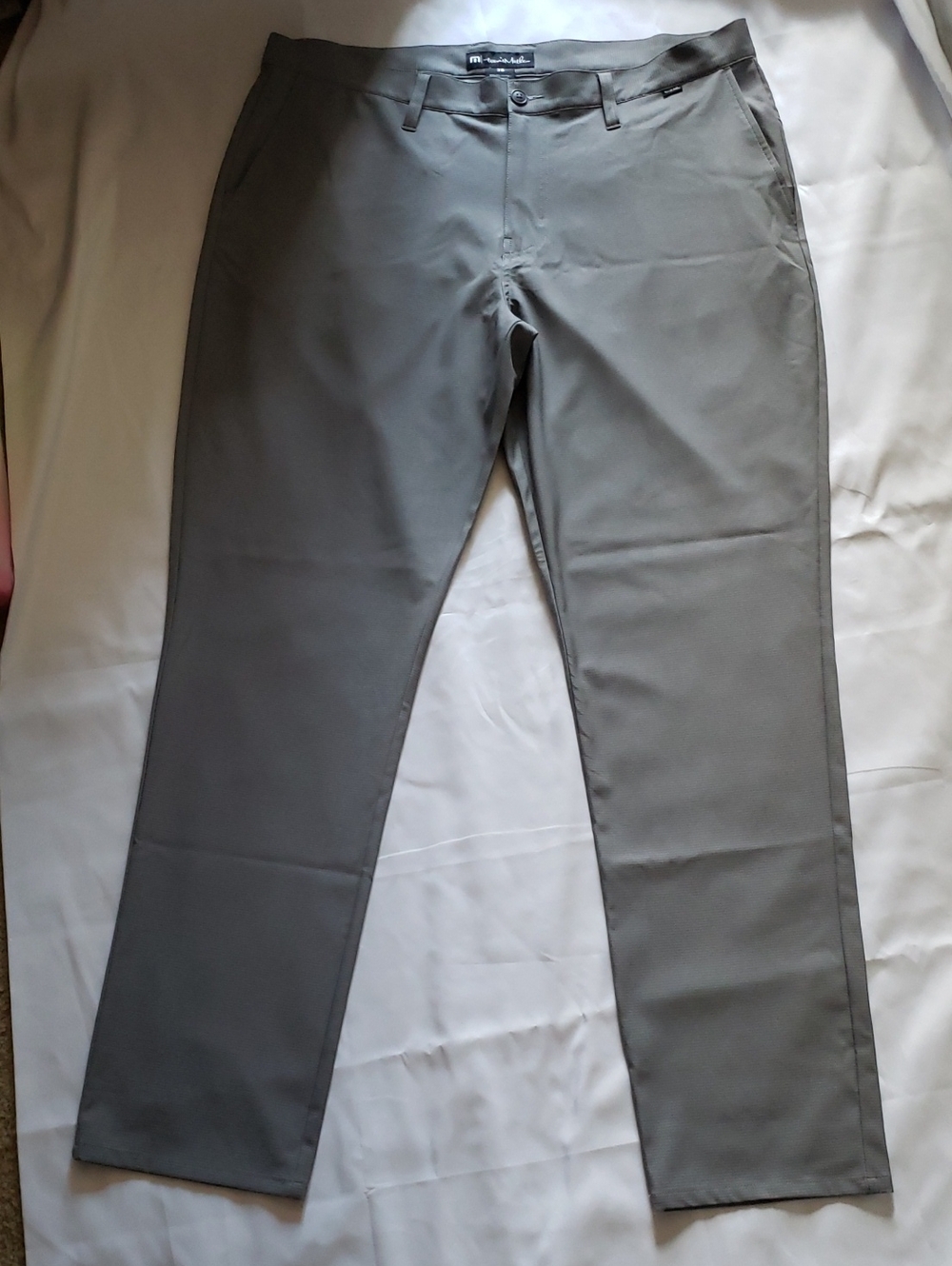 Travis Mathew Men's Gray Pinstripe Chino Golf Pants Size 38
